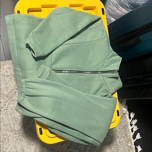 Green Zip-Up Hoodie